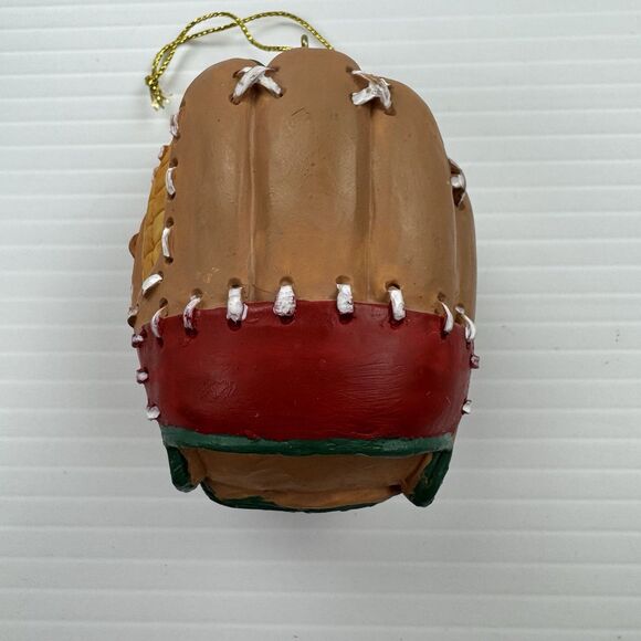 Vintage Baseball Santa Ornament Santa Holding Bat in Glove Chair Sports Xmas - Picture 5 of 11